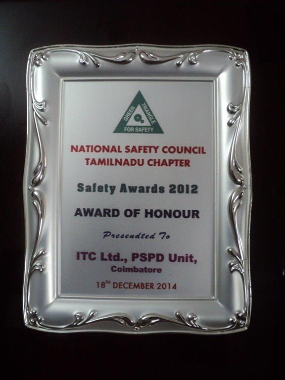 ITC Paperboards and Specialty Papers Division Team Kovai received the Award of Honour from